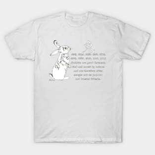 Daily Doodle 17- Zodiac - Chinese Zodiac-Rabbit T-Shirt